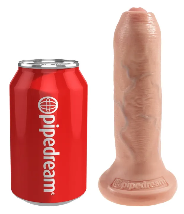 Naturdildo 6 Zoll mit Vorhaut, hell