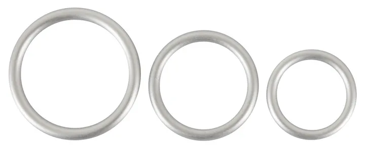 Metallic Silikon-Penisringe 3er-Set