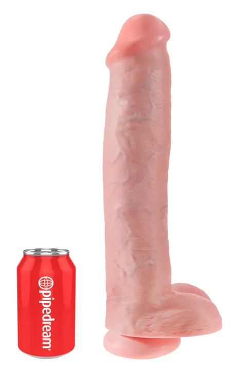 Naturdildo 15 Zoll mit Hoden