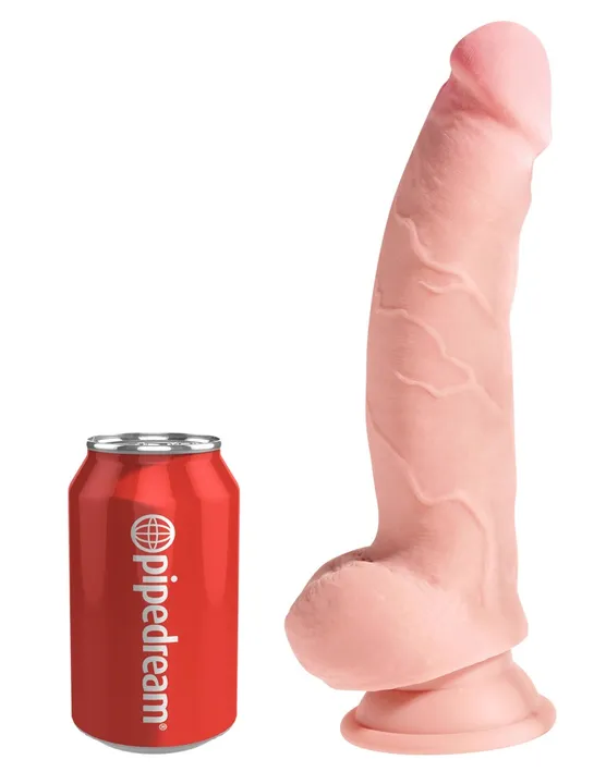 Plus Triple Density Dildo 8 Zoll mit Hoden, dick
