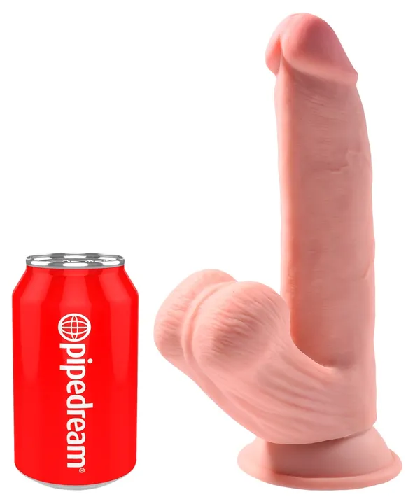 Plus Dildo 8 Zoll mit schwingenden Hoden