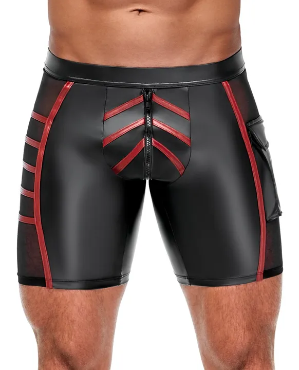 Herren Shorts Schwarz/Rot