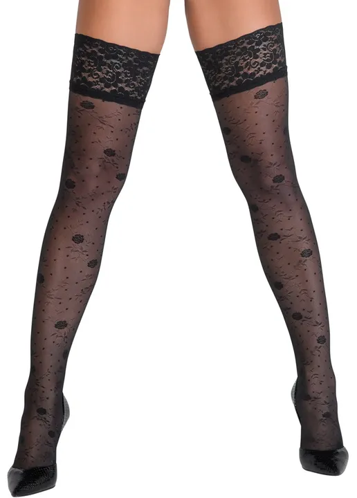 Htl.Strümpfe Rose 1 Cottelli LEGWEAR