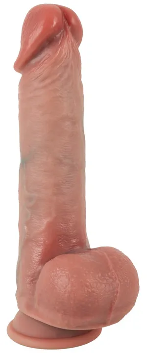 Naturdildo mit Hoden und beweglicher Haut