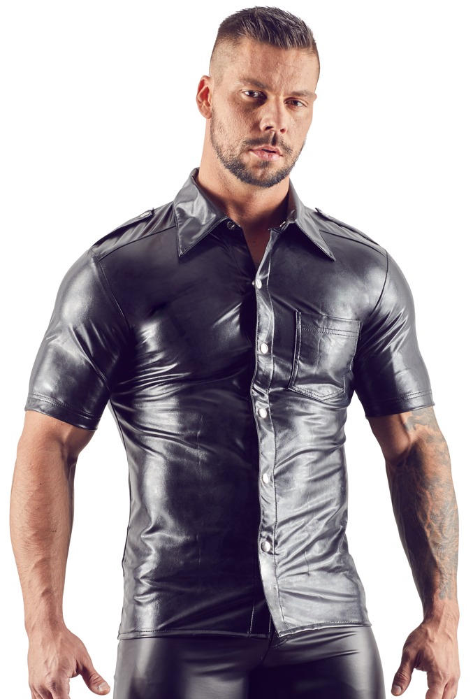 Lederimitat Herren Hemd Svenjoyment
