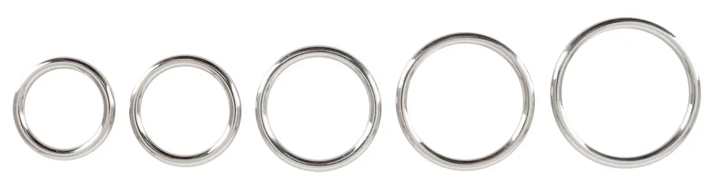 Set di 5 anelli in metallo