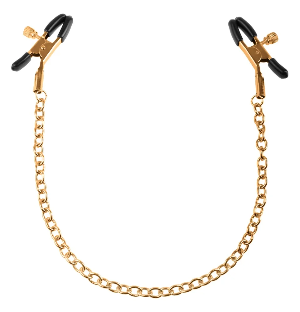 FFS Morsetti per capezzoli con catena dorata Fetish Fantasy Gold