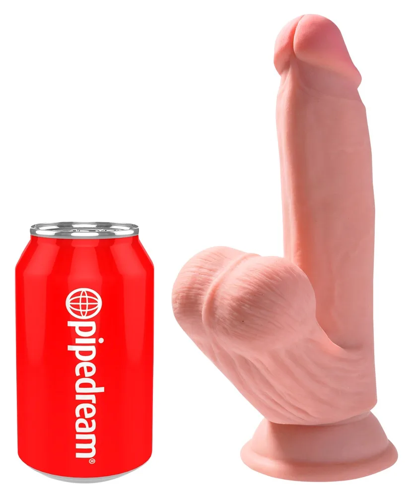 Plus Dildo 7 Zoll mit schwingenden Hoden