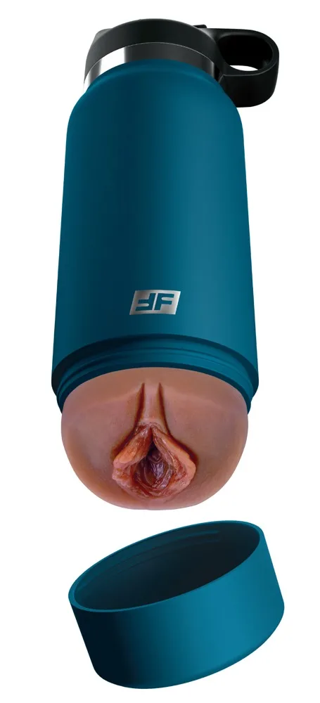 Plus Masturbator in Trinkflasche, blau