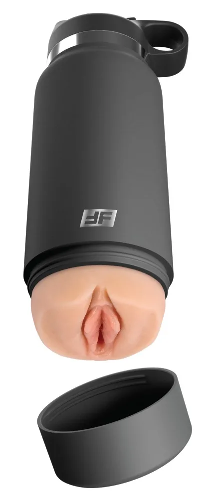 Plus Masturbator in Trinkflasche, grau