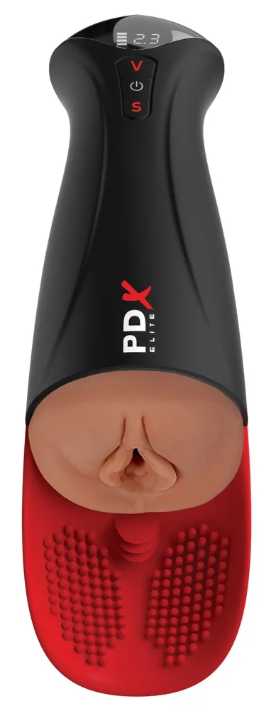 Elite Pro XL Vibro-Masturbator mit Saugfunktion