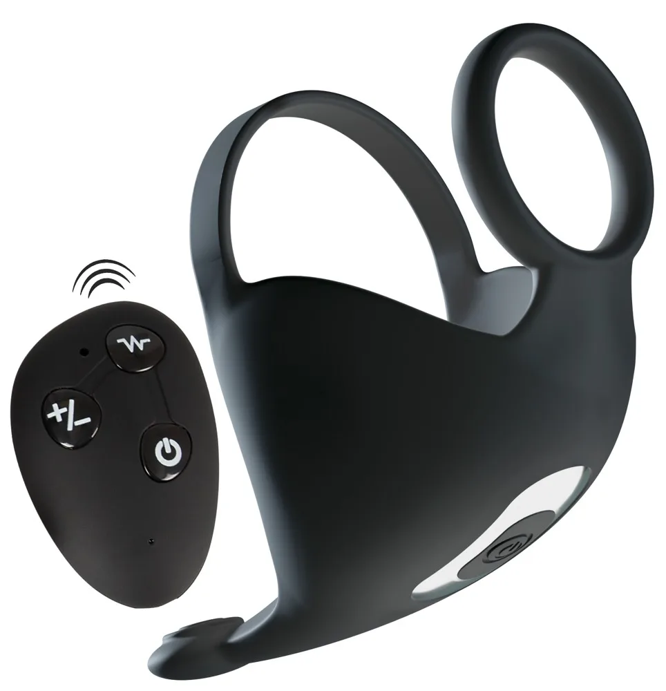 Hodenvibrator mit Penisring und Fernbedienung
