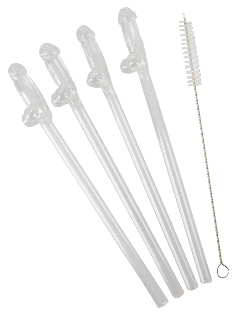 Set da 4 cannucce in vetro Willy