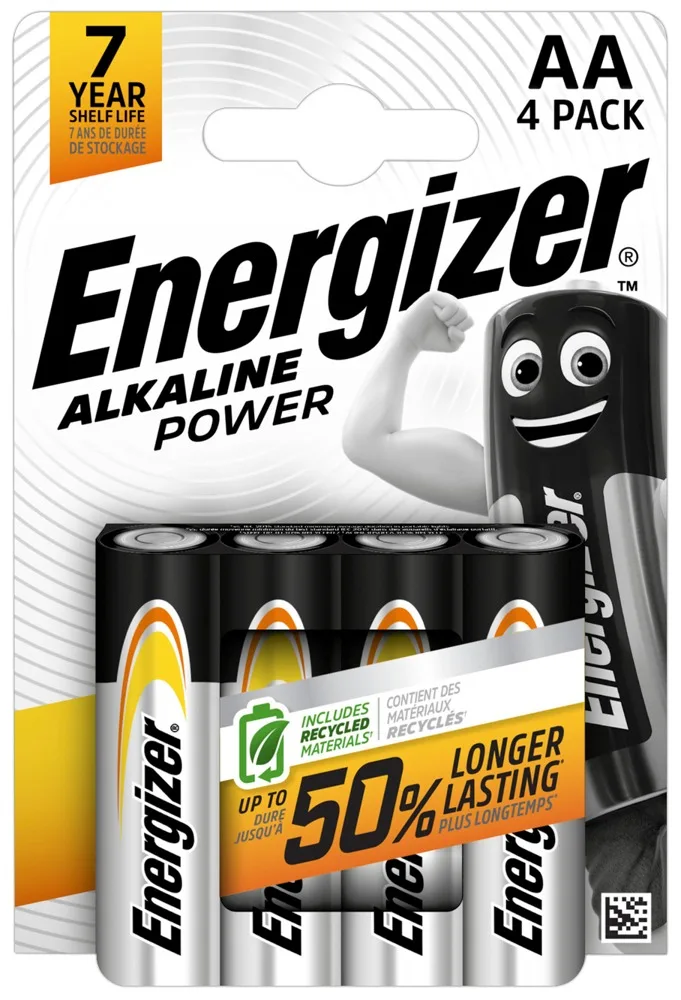 Energizer AA, confezioni da 4 x 24