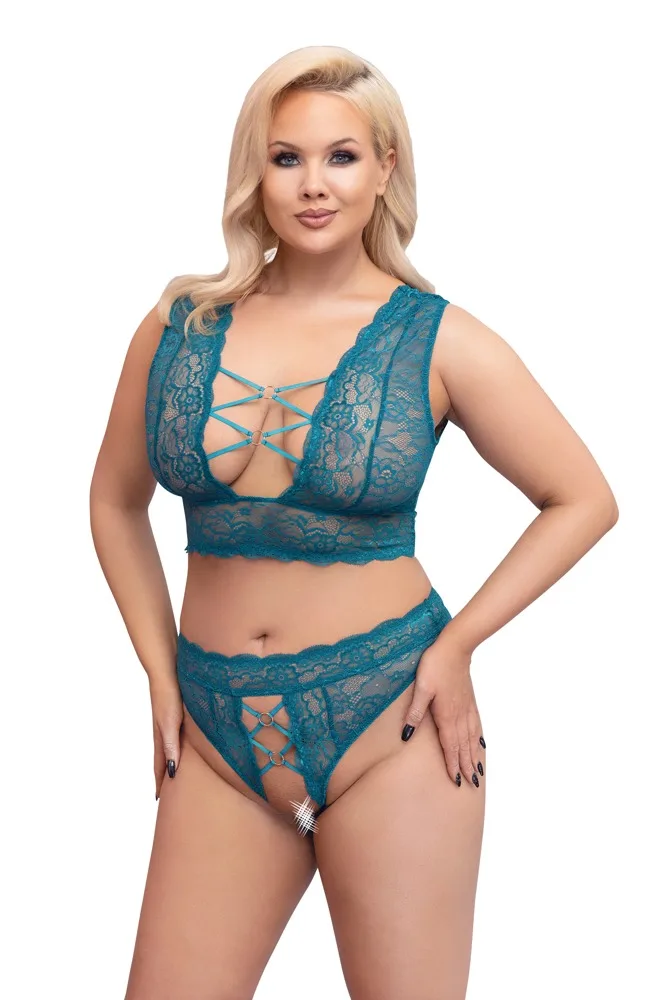 Ensemble soutien-gorge couleur pétrole