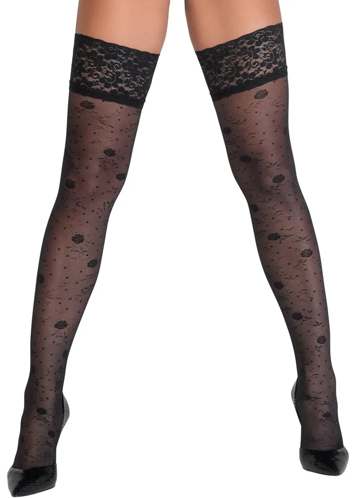 Htl.Strümpfe Rose 5 Cottelli LEGWEAR