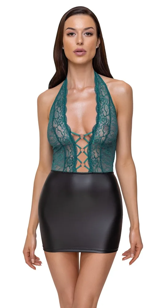 Kleid schwarz/petrol