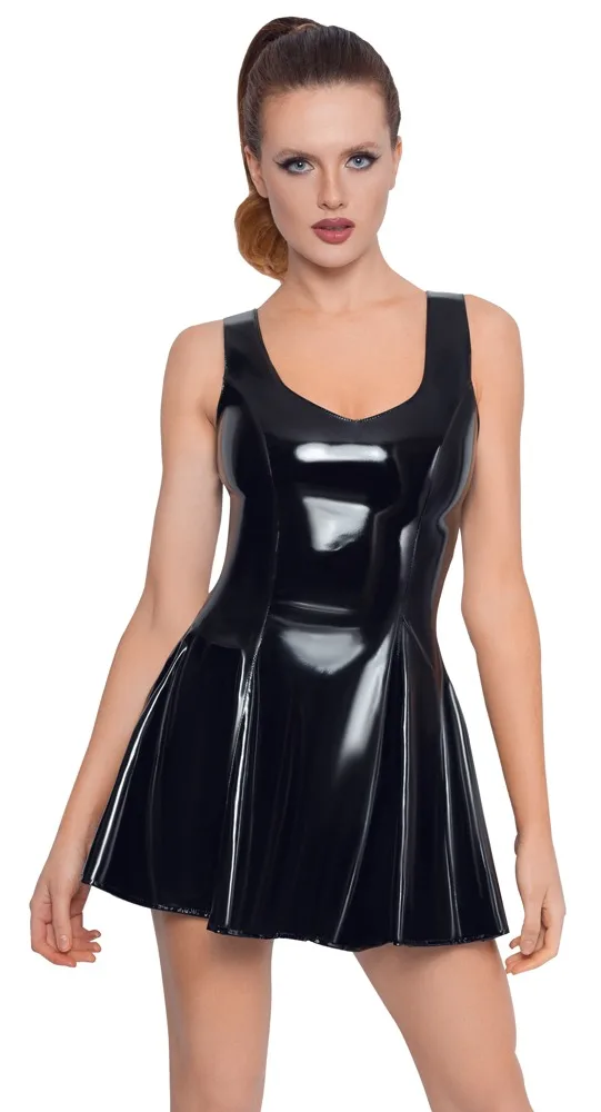 Lack Kleid schwarz