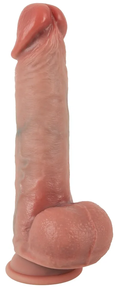Gode réaliste avec testicules et peau souple
