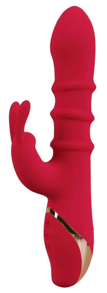 Rabbit Vibrator with 3 moving Rings